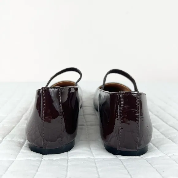 Madewell The Greta Ballet Flat in Dark Plum Size 8 NWOB