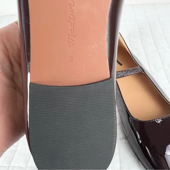 Madewell The Greta Ballet Flat in Dark Plum Size 8 NWOB