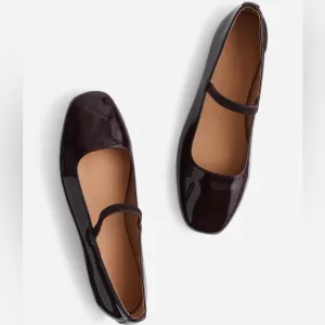 Madewell The Greta Ballet Flat in Dark Plum Size 8 NWOB