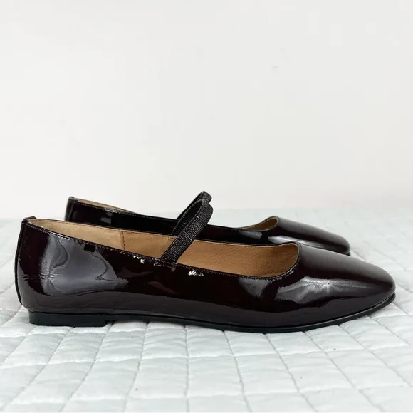Madewell The Greta Ballet Flat in Dark Plum Size 8 NWOB