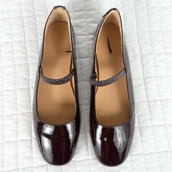 Madewell The Greta Ballet Flat in Dark Plum Size 8 NWOB