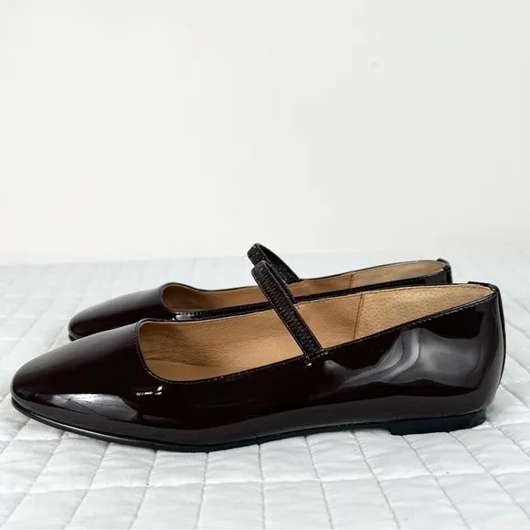 Madewell The Greta Ballet Flat in Dark Plum Size 8 NWOB
