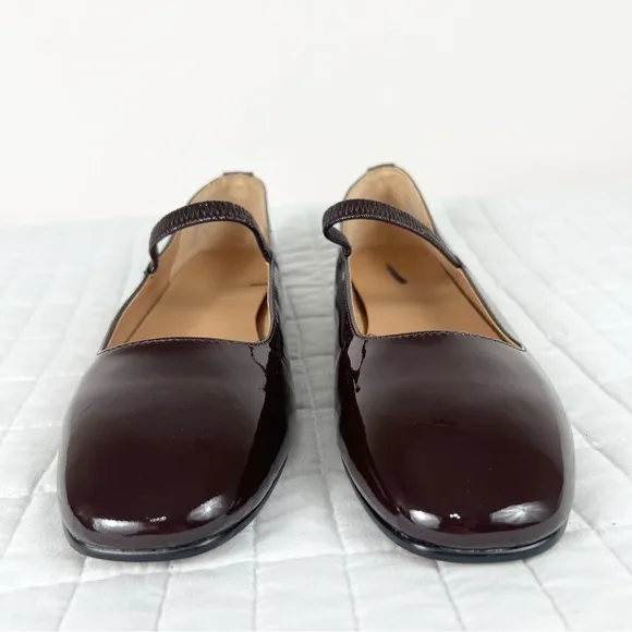 Madewell The Greta Ballet Flat in Dark Plum Size 8 NWOB