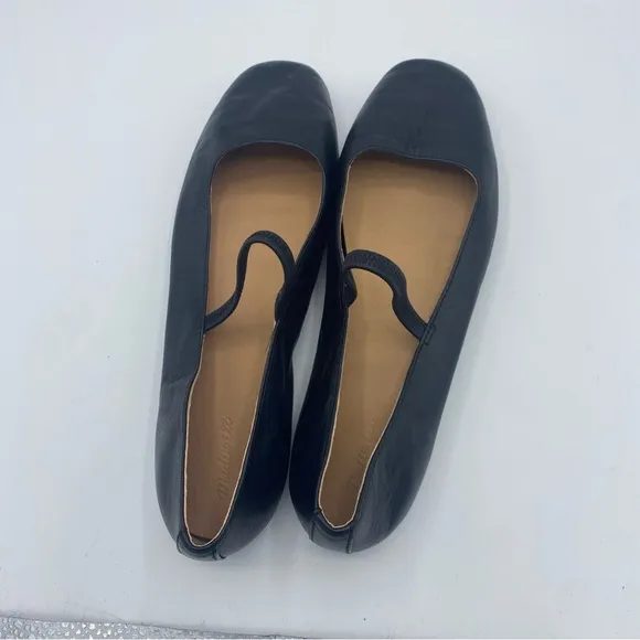 Madewell The Greta Ballet Flat Women's Size 8 Black Leather NN044 Classic