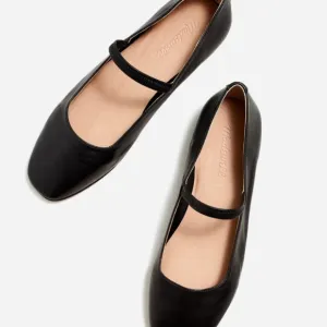 Madewell The Greta Ballet Flat Women's Size 8 Black Leather NN044 Classic