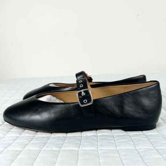 Madewell The Remy Mary Jane Flat in True Black Size 11