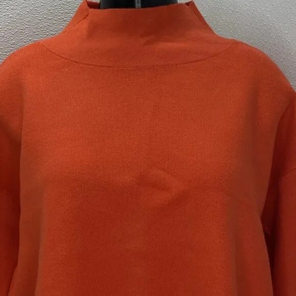 Maeve Women's Carys Mock Neck Sweater – Orange Red – Size S – NWT