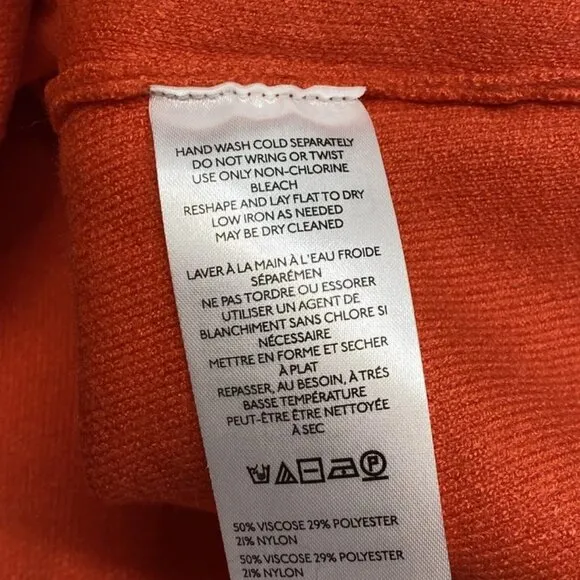 Maeve Women's Carys Mock Neck Sweater – Orange Red – Size S – NWT