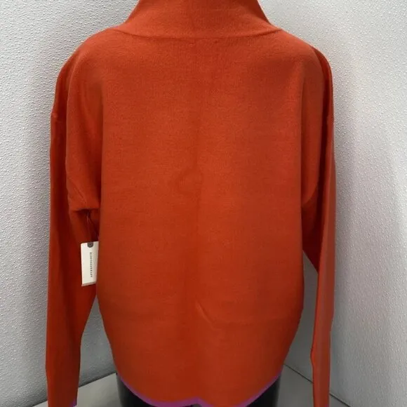 Maeve Women's Carys Mock Neck Sweater – Orange Red – Size S – NWT