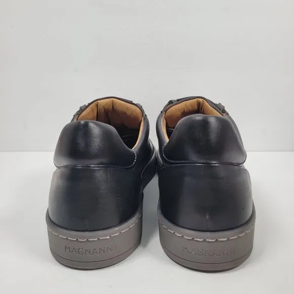 Magnanni Caitin Lo Moka Men's Black Leather Casual Sneakers 21409 US Size 10.5M