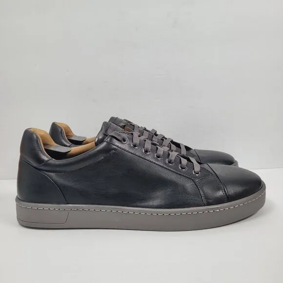 Magnanni Caitin Lo Moka Men's Black Leather Casual Sneakers 21409 US Size 10.5M