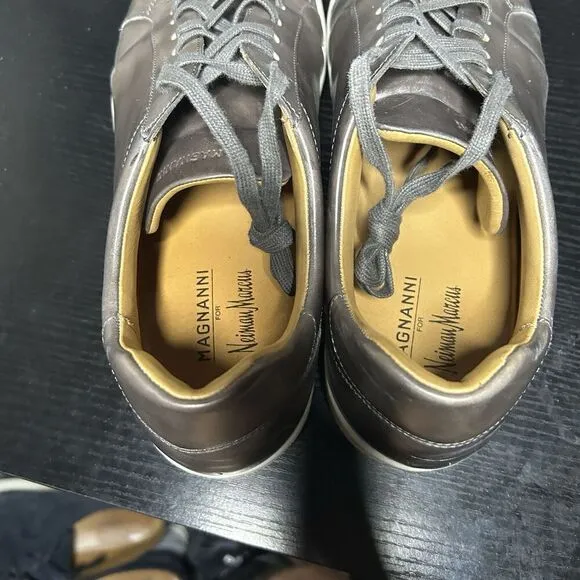 Magnanni Elonso Lo Mens Gray Leather Fashion Sneakers Shoes Mens Size 12
