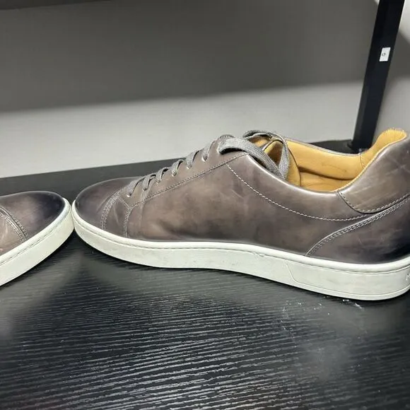 Magnanni Elonso Lo Mens Gray Leather Fashion Sneakers Shoes Mens Size 12