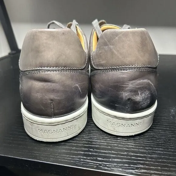 Magnanni Elonso Lo Mens Gray Leather Fashion Sneakers Shoes Mens Size 12