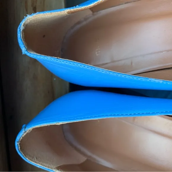 Maje Filika Blue Leather Loafers, size 39