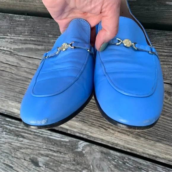 Maje Filika Blue Leather Loafers, size 39