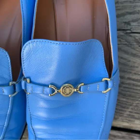 Maje Filika Blue Leather Loafers, size 39