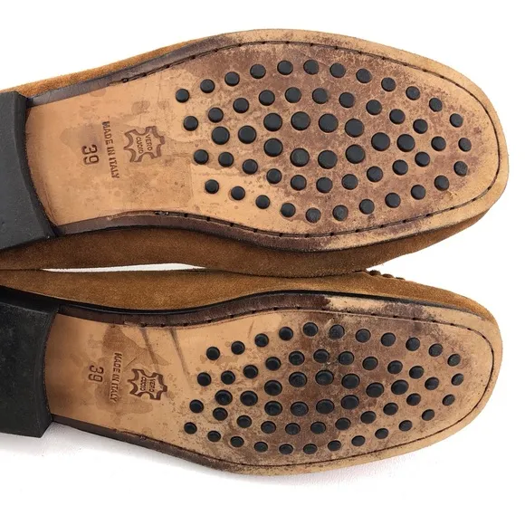 Maraolo Brown Leather Slip on Loafers EUR 39