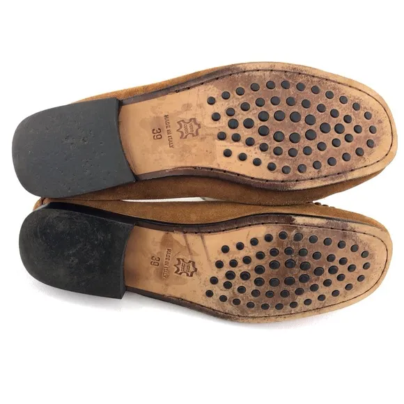 Maraolo Brown Leather Slip on Loafers EUR 39