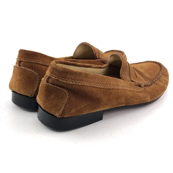 Maraolo Brown Leather Slip on Loafers EUR 39