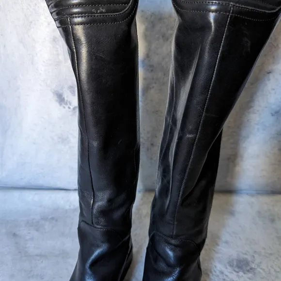 Marc by Marc Jacobs Leather Over The Knee Easy Rider Boot in Black, Size 37