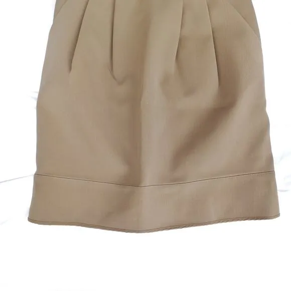 MARNI Beige Wool Mini Skirt NWT – Italian Designer Minimalist Pleated Classic