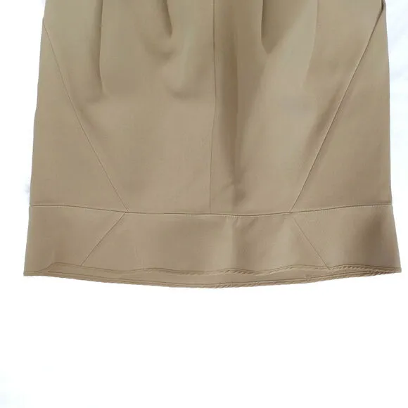 MARNI Beige Wool Mini Skirt NWT – Italian Designer Minimalist Pleated Classic