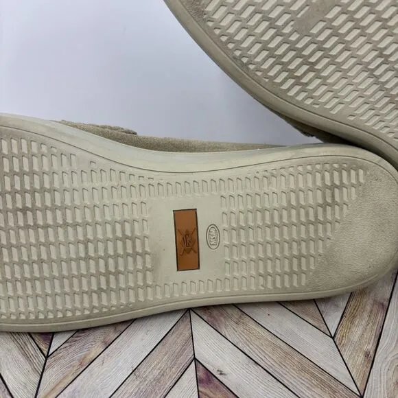 Martin Dingman Beige Suede Leather Horse Bit Dress Comfort Loafer Men’s Sz 11