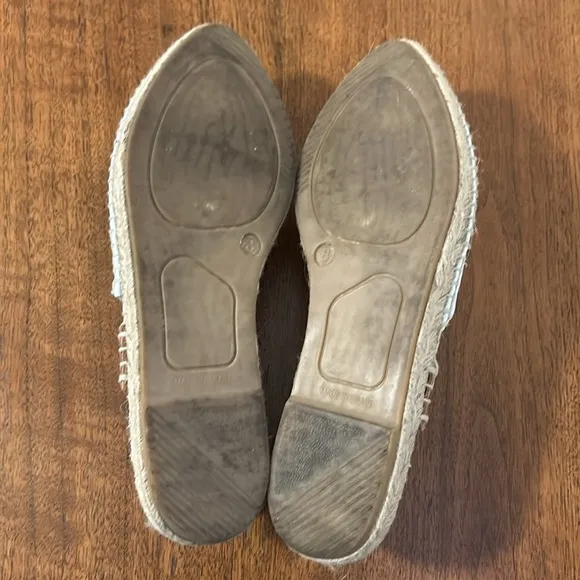 Matt Bernson Toro White LEATHER Espadrilles  Size 8