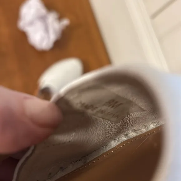 Matt Bernson Toro White LEATHER Espadrilles  Size 8