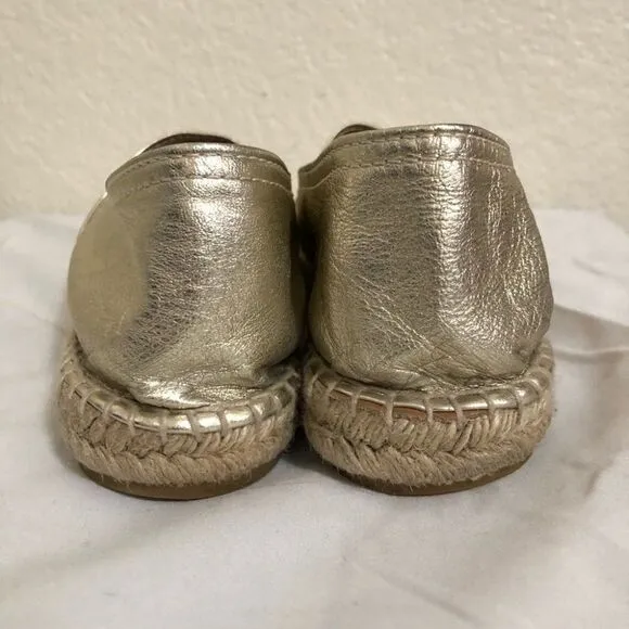 Maypol Selena gold leather espadrilles