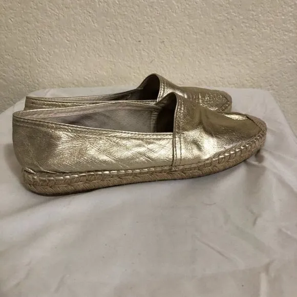 Maypol Selena gold leather espadrilles