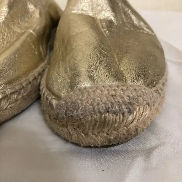 Maypol Selena gold leather espadrilles