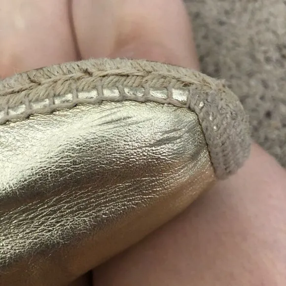 Maypol Selena gold leather espadrilles
