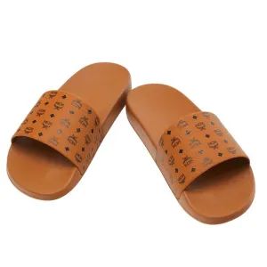 MCM Visetos Monogram Print Rubber Slides