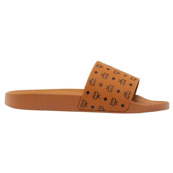MCM Visetos Monogram Print Rubber Slides