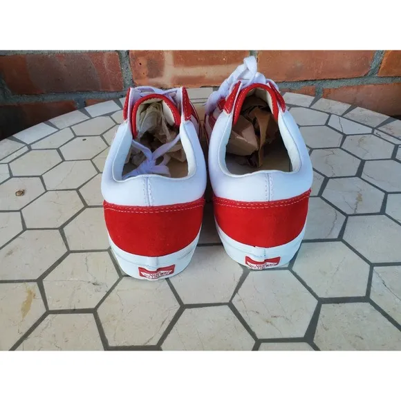 Men Size 12 VANS Old Skool Bolt Red VN0009Q56RT Rare Classic Suede
