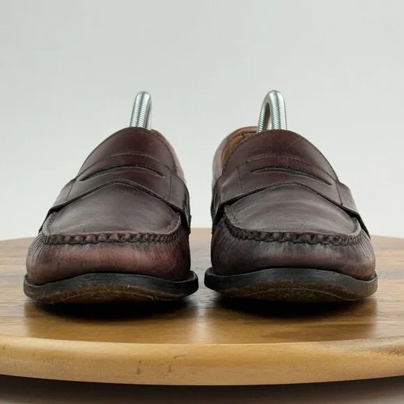 Mens Allen Edmonds Cavanaugh Brown Leather Comfort Penny Loafers Size 9.5‎ E