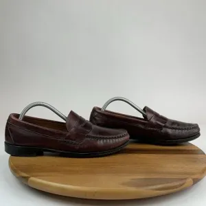 Mens Allen Edmonds Cavanaugh Brown Leather Comfort Penny Loafers Size 9.5‎ E