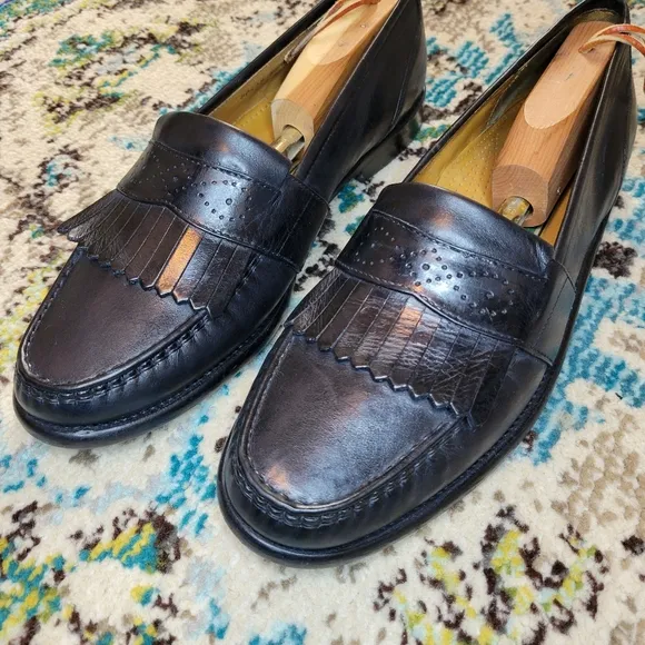 Men's Black Cole Haan Flex Comfort Leather Dresswear Loafers, Size 11N