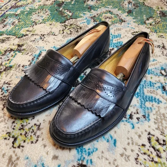Men's Black Cole Haan Flex Comfort Leather Dresswear Loafers, Size 11N
