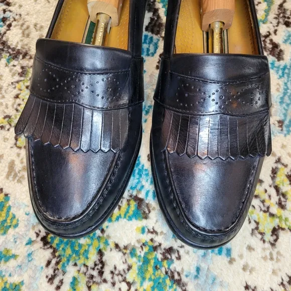Men's Black Cole Haan Flex Comfort Leather Dresswear Loafers, Size 11N