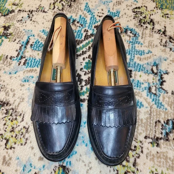 Men's Black Cole Haan Flex Comfort Leather Dresswear Loafers, Size 11N