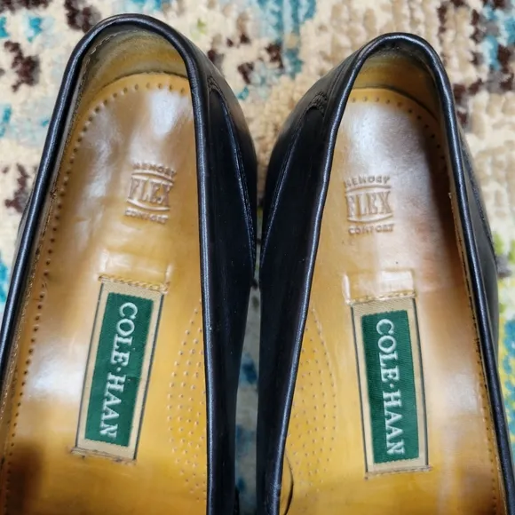 Men's Black Cole Haan Flex Comfort Leather Dresswear Loafers, Size 11N