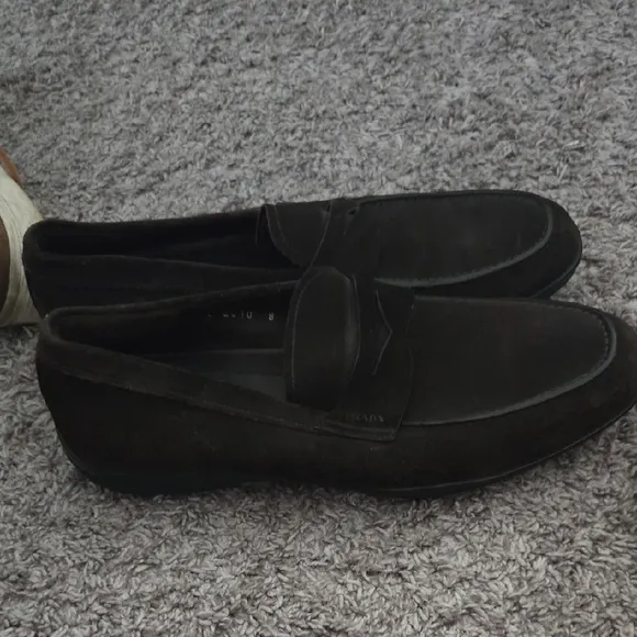 Men's Black Suede Loafers