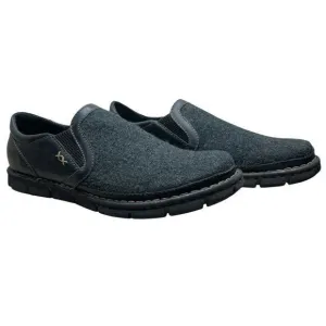 Mens Born Sawyer Gray Flannel And Leather Slip On Loafers Size 12 ‎ Comfort