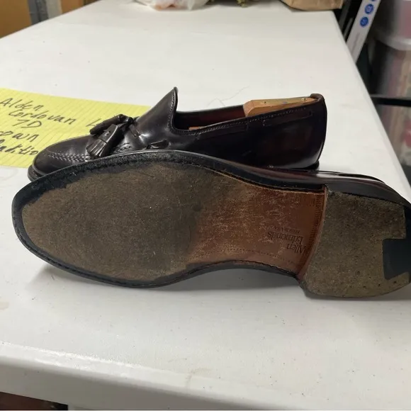 Men's Brown Tassel Loafers-Shell Cordovan