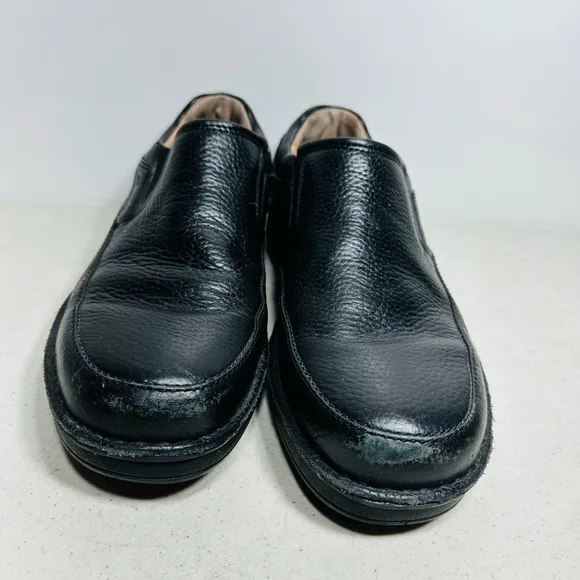 Men’s Clarks Active Air Black Pebbled Comfort Leather Slip On Loafers 8,5 Shoes