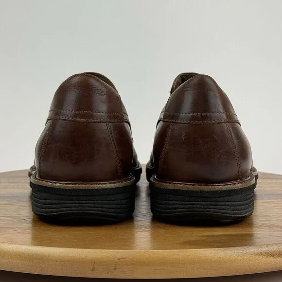 Mens Dansko Jackson Mahogany Brown Leather Slip On Comfort Loafers Shoes Size 46
