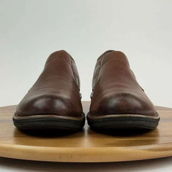 Mens Dansko Jackson Mahogany Brown Leather Slip On Comfort Loafers Shoes Size 46